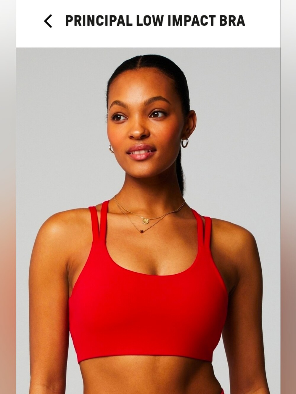 Fabletics Heated Red Low-Impact Sports Bra - 1X